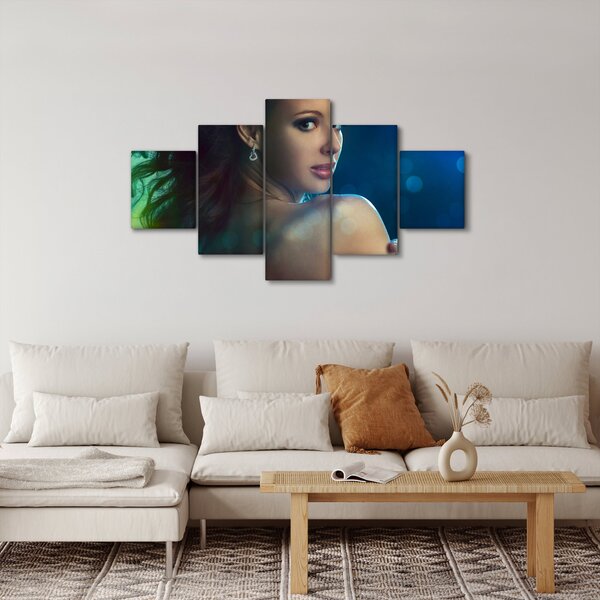 Obraz - Pohled mladé ženy (125x70 cm)