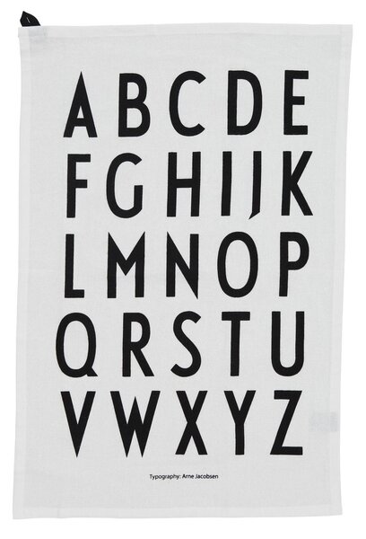 Bavlněná utěrka Design Letters White - set 2 ks