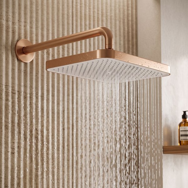 Rea, Obdélníková dešťová sprcha REA JS-032 Brushed Copper, REA-P0397