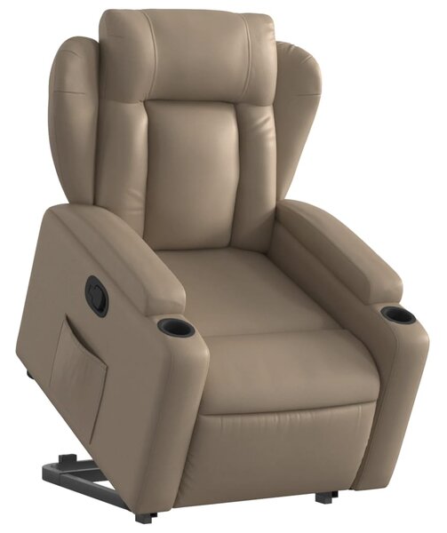 Zvedací polohovací křeslo cappuccino umělá kůže 3204550