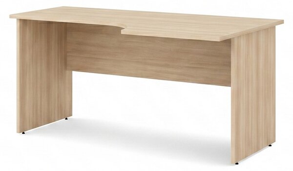 Ergonomický stůl Impress 160 x 90 cm, pravý, akát světlý