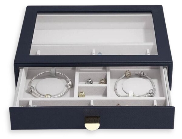 Stackers, Šperkovnice na šarmy Pebble Navy Classic Charm Display Drawer | tmavě modrá 75792