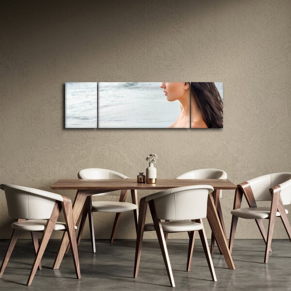 Obraz ženy na pláži (170x50 cm)