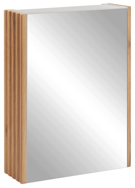 Rodan Zrcadlová Skříňka 40 cm - Šedá - Boční Panely Dub Craft Zlatý - Závěsná - Bezúchytková - 1dveřová - BELLO
