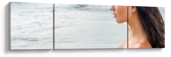 Obraz ženy na pláži (170x50 cm)