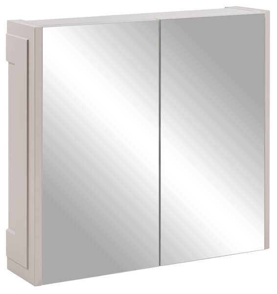 Rodan Zrcadlová Skříňka 60 cm - Šedá - Boční Panely Kašmír - Závěsná - Bezúchytková - 2dveřová - CLASSIC