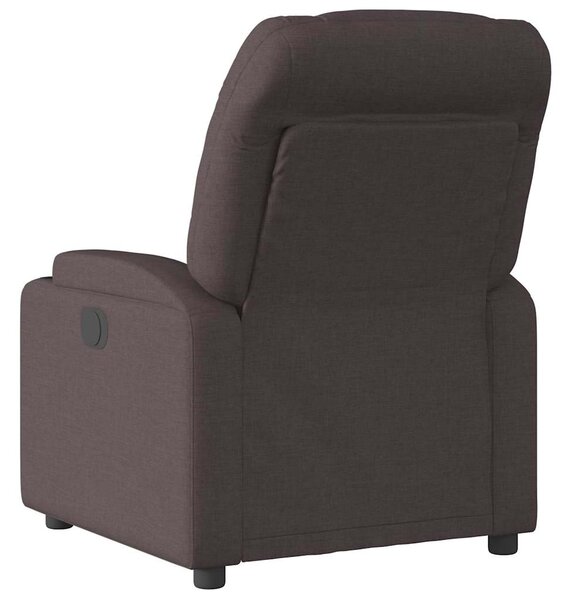 Elektrické polohovací křeslo tmavě hnědé textil 3204577