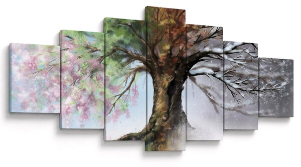 Obraz - Strom čtyř ročních období (210x100 cm)