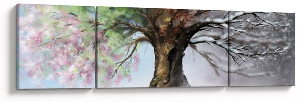 Obraz - Strom čtyř ročních období (170x50 cm)