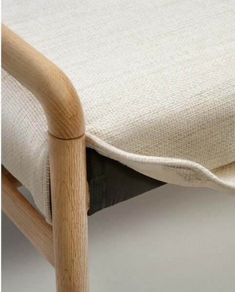 Lavice v krémové a přírodní barvě Macaret – Kave Home