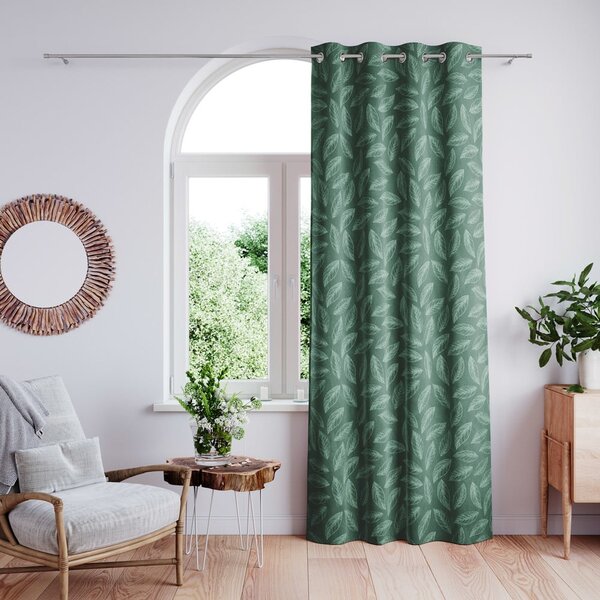 Zelený sametový závěs 140x250 cm Calm – Restilo
