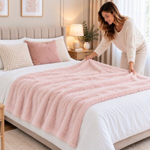 Deka 160x200 cm – SPRINGOS Lotus HA7052 starorůžová
