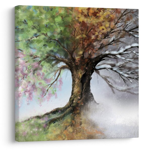 Obraz - Strom čtyř ročních období (30x30 cm)