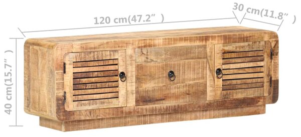TV stolek 120 x 30 x 40 cm hrubé mangovníkové dřevo 320460
