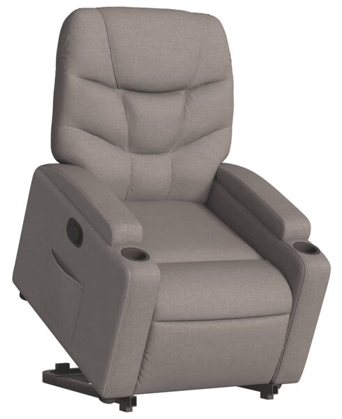 Zvedací polohovací křeslo taupe textil 3204604