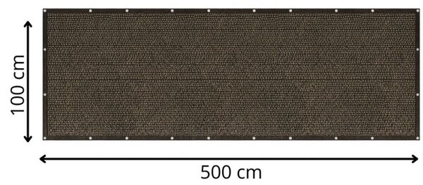 Zástěna na balkon 1x5 m SPRINGOS BN1030 hnědá