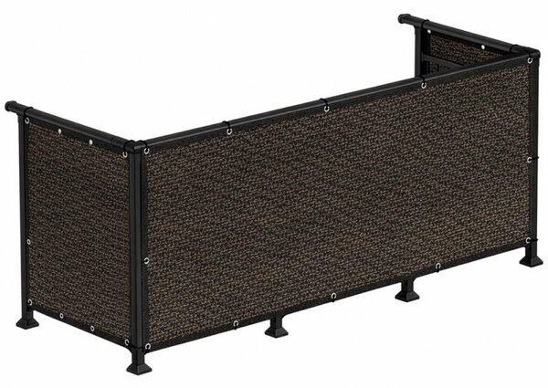 Zástěna na balkon 1x5 m SPRINGOS BN1030 hnědá