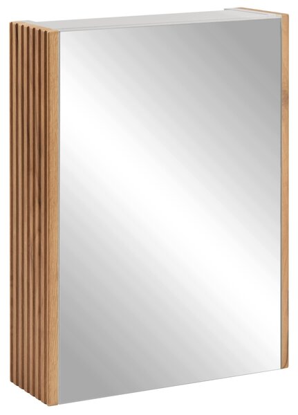 Rodan Zrcadlová Skříňka 40 cm - Šedá - Boční Panely Dub Craft Zlatý - Závěsná - Bezúchytková - 1dveřová - ELEGANCE