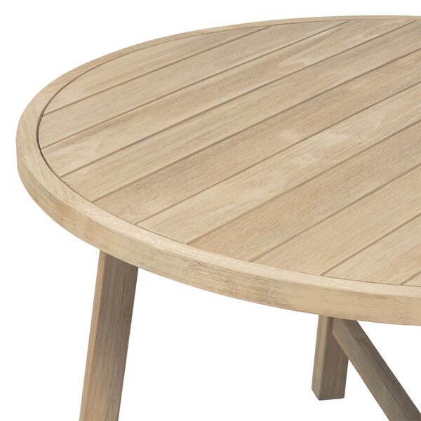 Hector Kulatý zahradní stůl Castello 130 cm z masivu akáciové dřevo/teak
