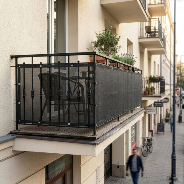 Zástěna na balkon 1x3 m SPRINGOS BN1027 antracit