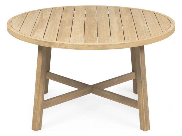 Hector Kulatý zahradní stůl Castello 130 cm z masivu akáciové dřevo/teak
