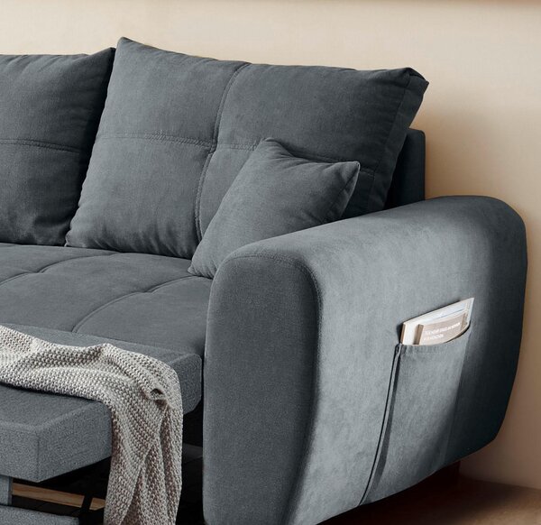 ROHOVÁ SEDAČKA, textil, antracitová MID.YOU - Sedací soupravy, Online Only