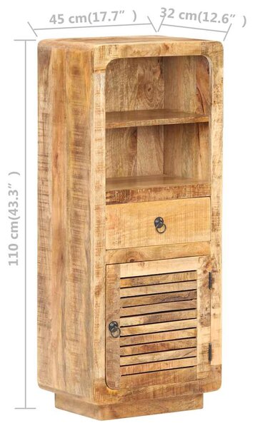 Komoda 45 x 32 x 110 cm hrubé mangovníkové dřevo 320464