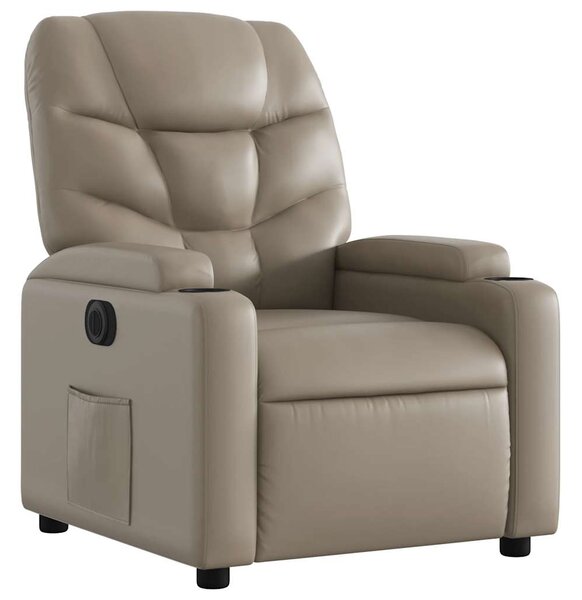 Elektrické polohovací křeslo cappuccino umělá kůže 3204650