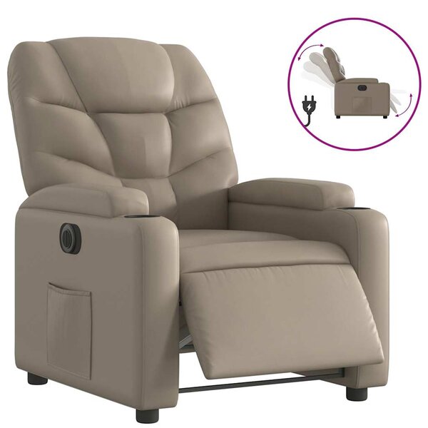 Elektrické polohovací křeslo cappuccino umělá kůže 3204650