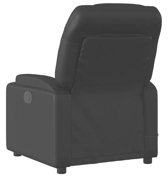Elektrické masážní polohovací křeslo černé umělá kůže 3204651