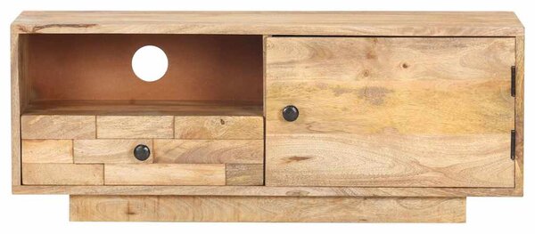 TV stolek 92 x 30 x 35 cm masivní mangovníkové dřevo 320466