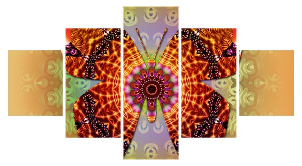 Obraz - Etno motýl (125x70 cm)