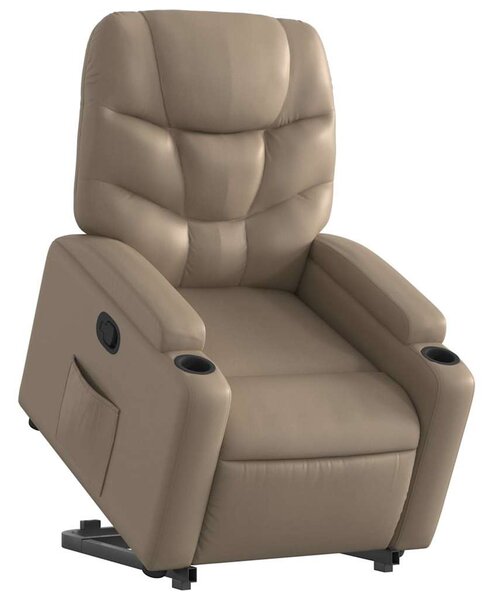 Zvedací polohovací křeslo cappuccino umělá kůže 3204664