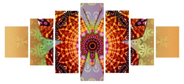 Obraz - Etno motýl (210x100 cm)