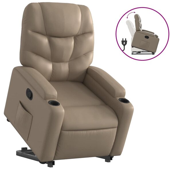 Zvedací polohovací křeslo cappuccino umělá kůže 3204664