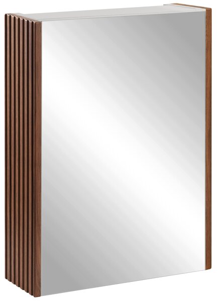 Rodan Zrcadlová Skříňka 40 cm - Šedá - Boční Panely Dub Ořech - Závěsná - Bezúchytková - 1dveřová - ELEGANCE