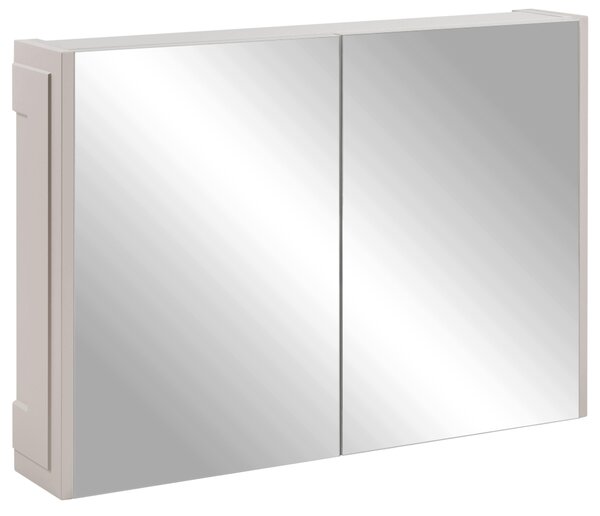 Rodan Zrcadlová Skříňka 80 cm - Šedá - Boční Panely Kašmír - Závěsná - Bezúchytková - 2dveřová - CLASSIC