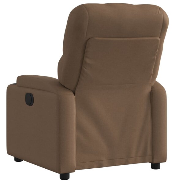 Elektrické polohovací křeslo hnědé textil 3204690
