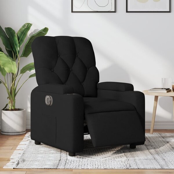 Elektrické polohovací křeslo černé textil 3204688