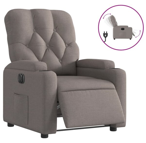 Elektrické polohovací křeslo taupe textil 3204694