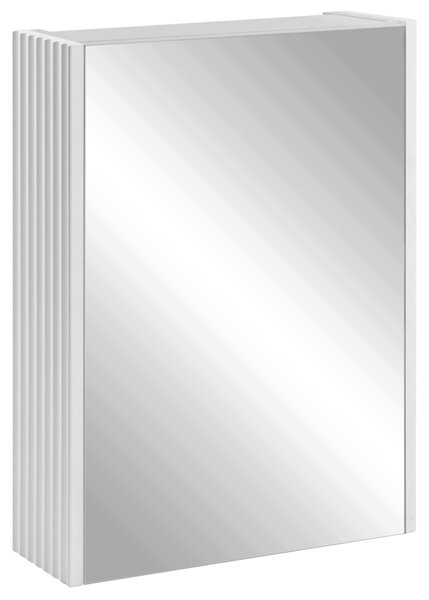 Rodan Zrcadlová Skříňka 40 cm - Šedá - Bílé Boční Panely - Závěsná - Bezúchytková - 1dveřová - VENA