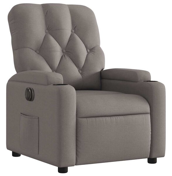 Elektrické polohovací křeslo taupe textil 3204694