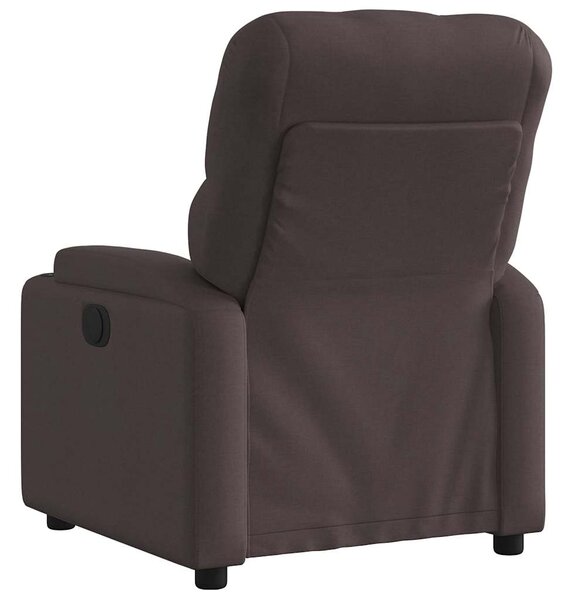 Elektrické polohovací křeslo tmavě hnědé textil 3204691