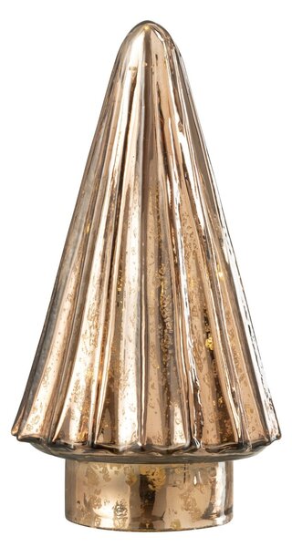 Hnědý svítící skleněný stromek Tree Led - Ø 10*19cm