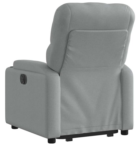 Zvedací polohovací křeslo světle šedé textil 3204710