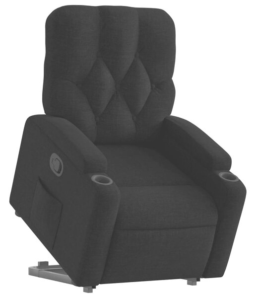 Zvedací polohovací křeslo černé textil 3204712