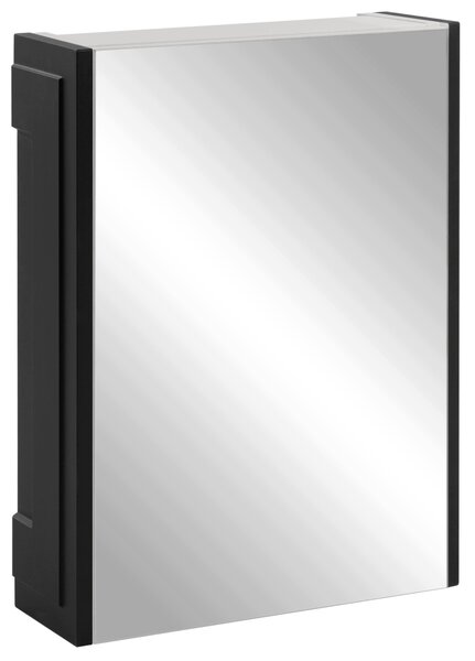 Rodan Zrcadlová Skříňka 40 cm - Šedá - Černé Boční Panely - Závěsná - Bezúchytková - 1dveřová - CLASSIC