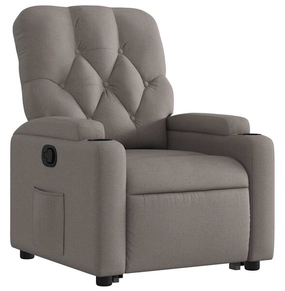 Zvedací polohovací křeslo taupe textil 3204718