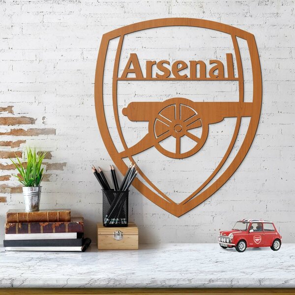 DUBLEZ | Logo fotbalového klubu ze dřeva - Arsenal | Obraz