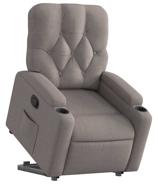 Zvedací polohovací křeslo taupe textil 3204718